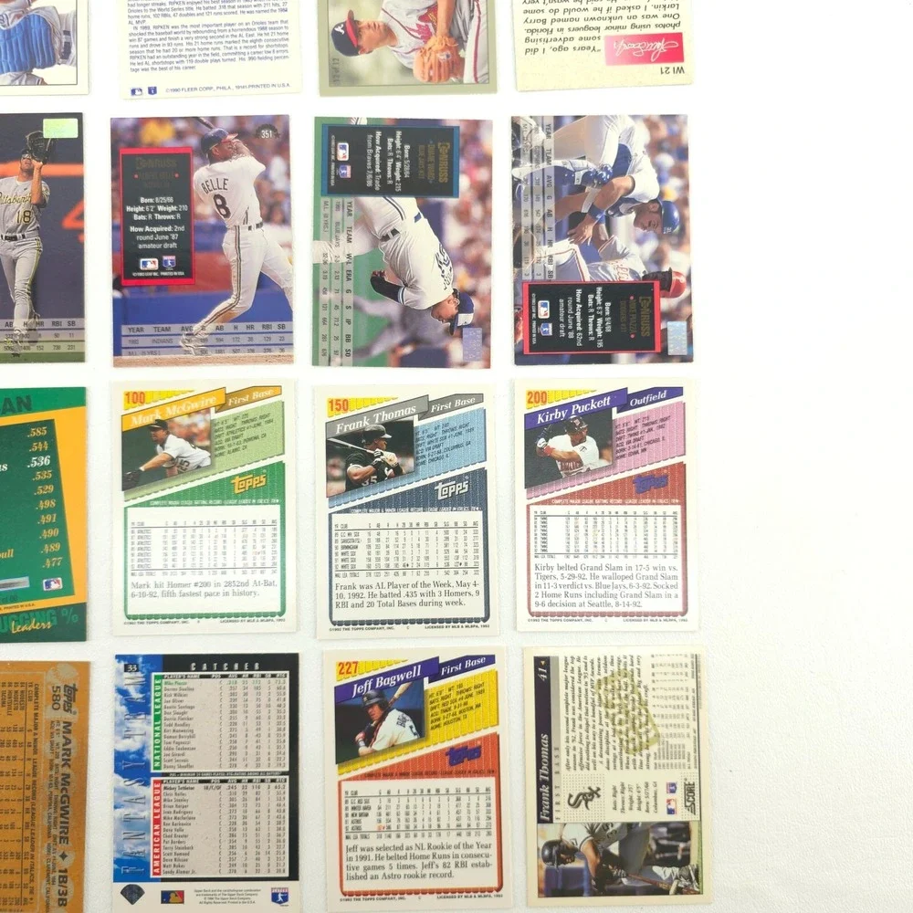 25 Card Baseball Star Lot Several Year Span All Pictured McGwire Ripken jr Ryan